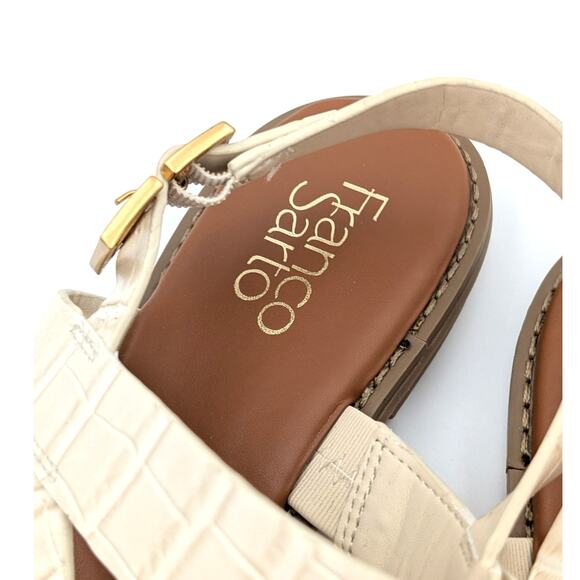 Franco Sarto Gabby Slingback Flat Sandals Ivory Women's Size US10M EU41 - Picture 11 of 11